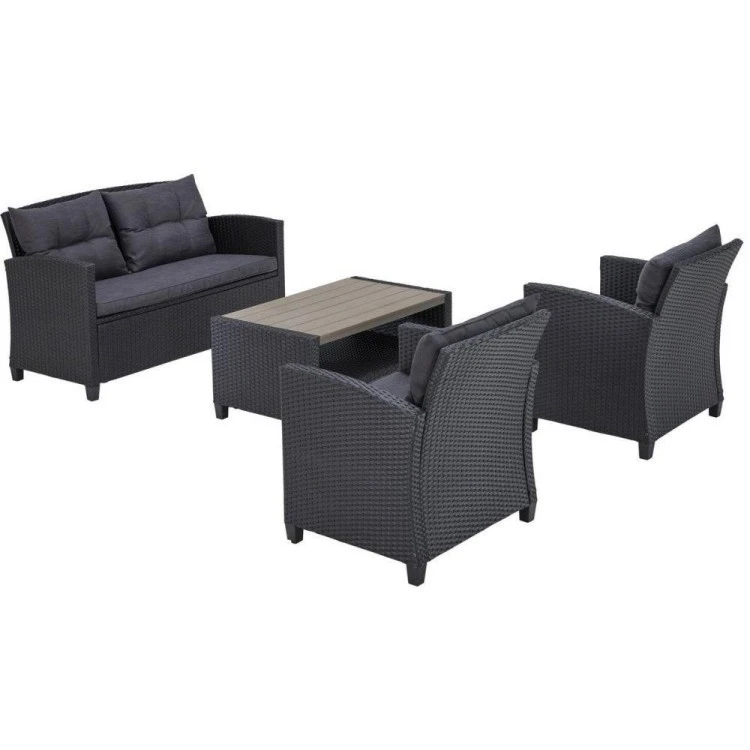 Плетеный комплект мебели с диваном AFM-804G Dark Grey
