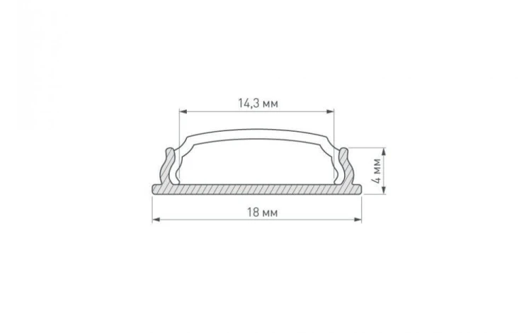 Профиль Arlight ARH-BENT-W18-2000 ANOD 023087