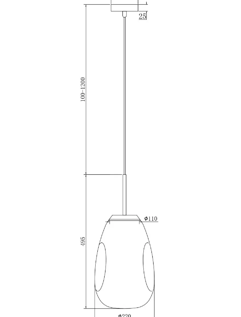 Подвесной светильник Maytoni Mabell P013PL-01G