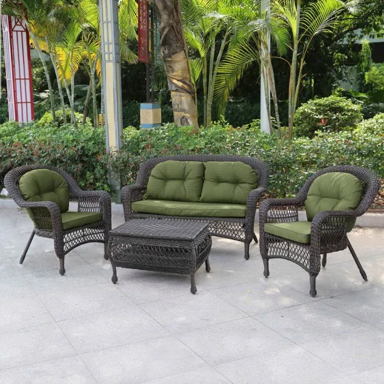 Плетеный комплект для отдыха LV-520BG Brown-Green