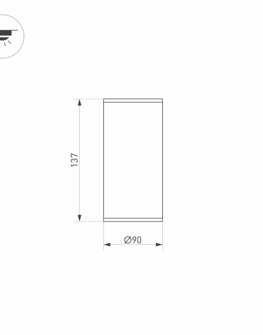 Уличный потолочный светильник Arlight LGD-Forma-Surface-R90-12W Day4000 037260