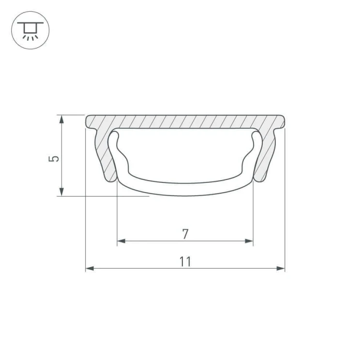 Профиль Arlight ARH-BENT-W11-2000 ANOD 023592