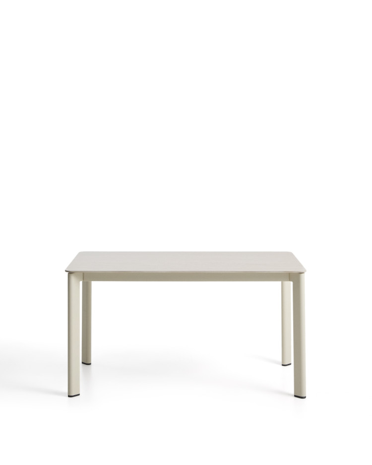 Уличный стол Anafi с бежевой столешницей из спеченного камня, 140 x 80 см
