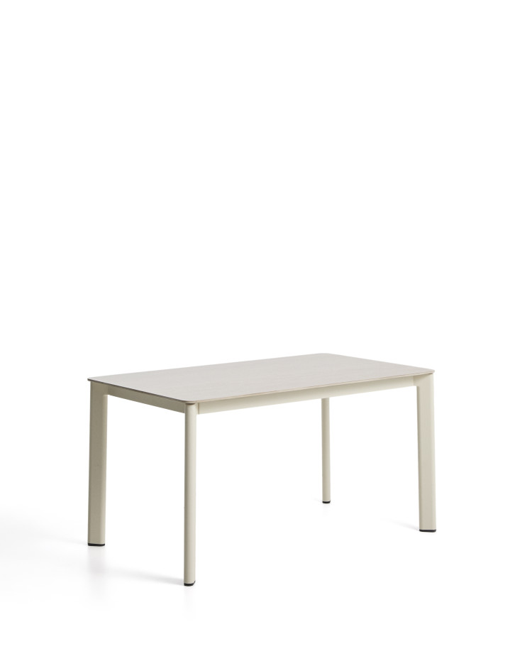Уличный стол Anafi с бежевой столешницей из спеченного камня, 140 x 80 см
