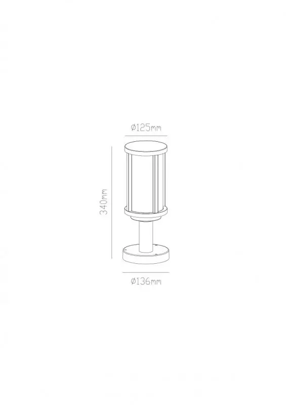 Садовый светильник ARTE Lamp A1036FN-1BK