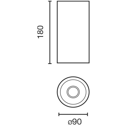 Потолочный светильник Fost CEILING белый Ø90 42W 38° 3000K CRI90