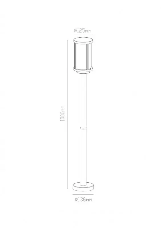 Садовый светильник ARTE Lamp A1036PA-1BK