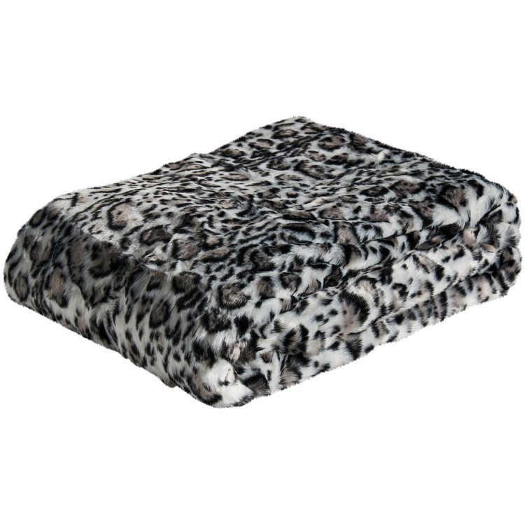 Плед LEOPARDO цвет белый/черный