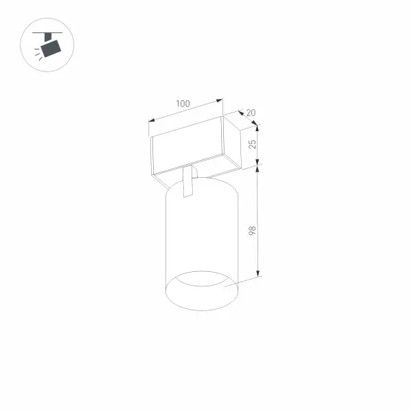 Трековый светодиодный светильник Arlight Mag-Spot-25-R90-9W Warm3000 033677