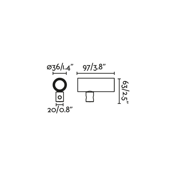 CLAP Черный проектор 6Вт 2700К 15°