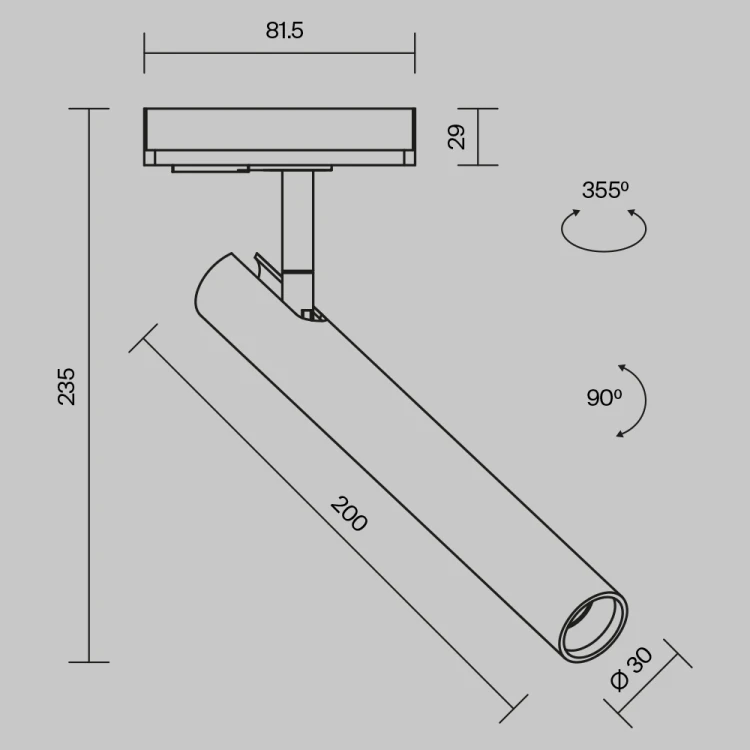 Трековый однофазный светильник Maytoni Focus T TR141-1-6W4K-M-W