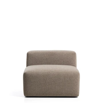 Коричневое кресло из синели Blok, 90 см