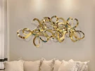 Настенная скульптура Medusa золотая сталь