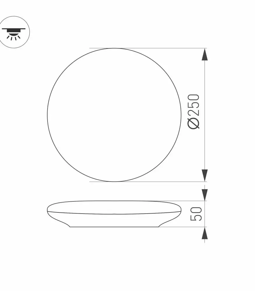 Потолочный светодиодный светильник Arlight CL-Frisbee-Motion-R250-12W Day4000 030094