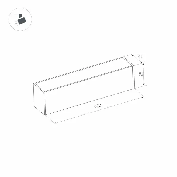 Трековый светильник Arlight Mag-Flat-25-L800-24W Day4000 034212