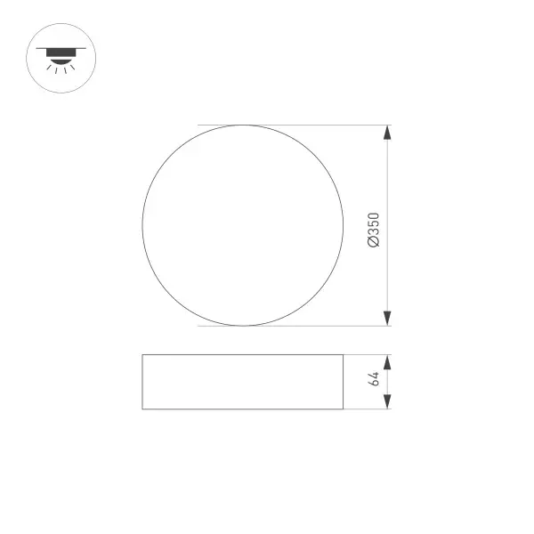 Накладной светильник Arlight SP-Rondo-R350-30W Warm3000 034810