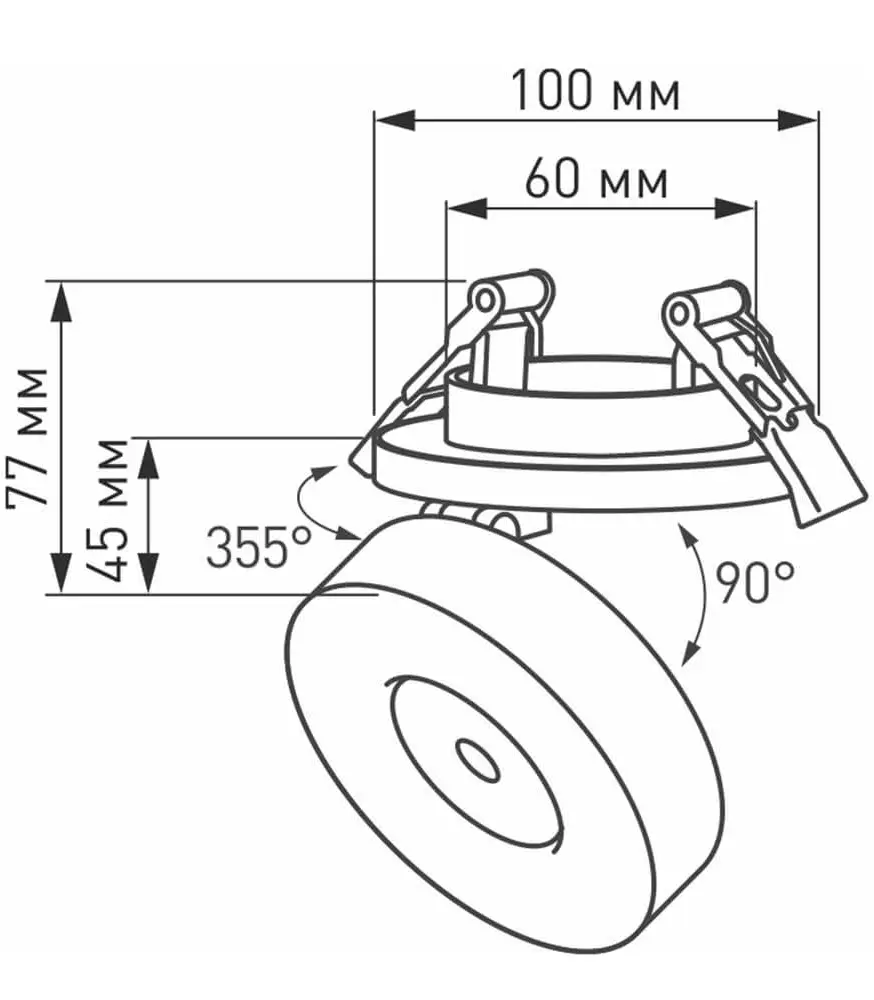 Встраиваемый светильник Arlight LGD-MONA-BUILT-R100-12W Day4000 025449