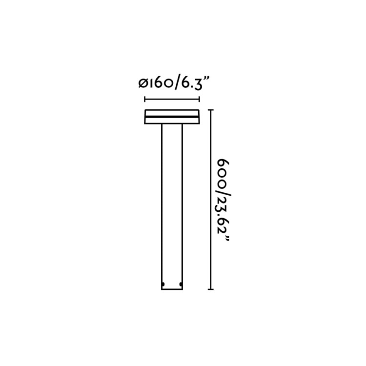 ESPOT 600 Ландшафтный светильник темно-серый 9W 2200-2700-3200-4000K