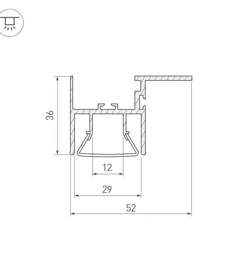 Профиль Arlight FOLED-CEIL-SIDE-2000 023864