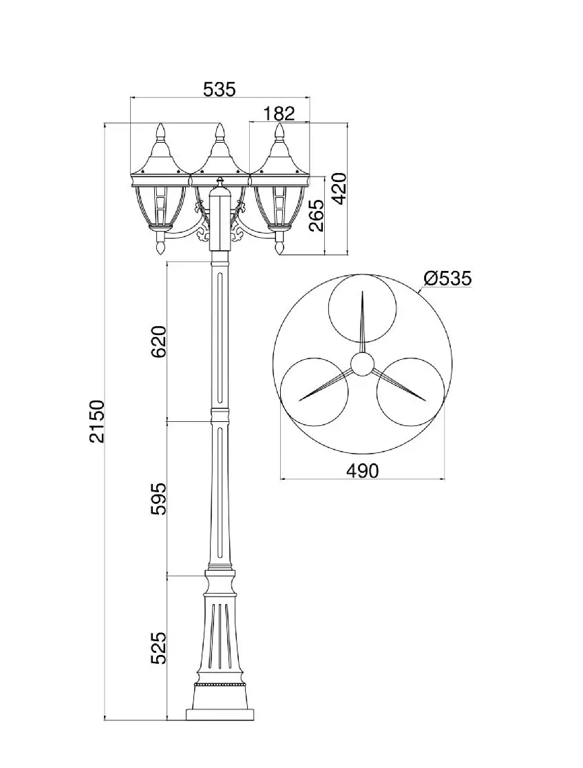 Ландшафтный светильник Maytoni Rivoli O026FL-03B