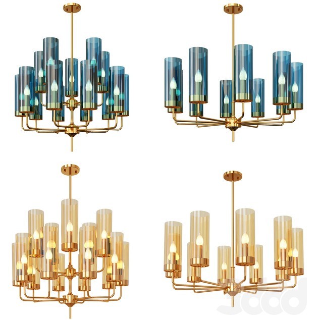 Люстра Glass Tube Chandelier 10
