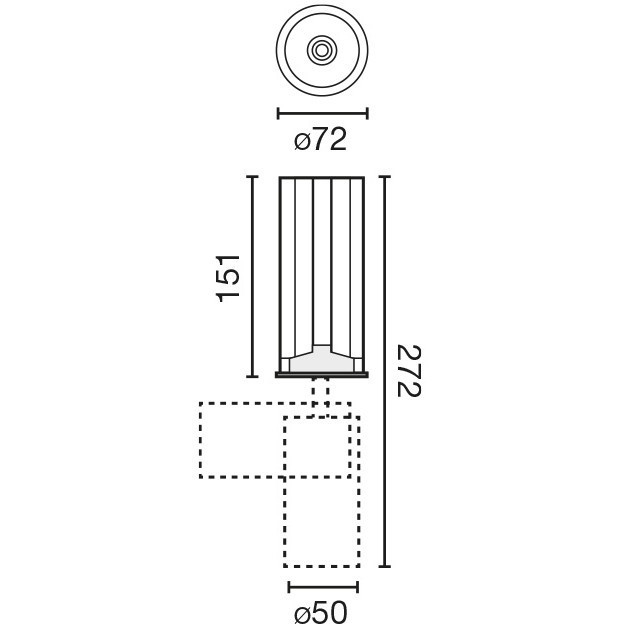 Встраиваемый светильник FOST PULLDOWN 7W белый 35° 2700K CRI90