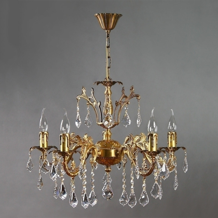 Люстра MANTRA  Granada Ambiente 5L 2118/5 AB Leaf Crystal