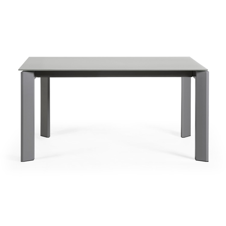 Стол Atta 160 (220) x90 антрацит, темно-серый, стекло