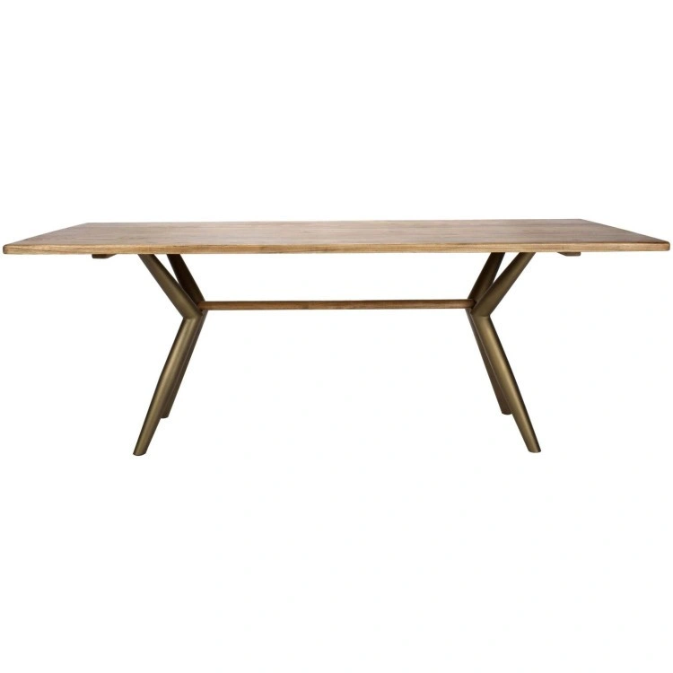 Стол RI010 Brass metal base & Light Grey Ash
