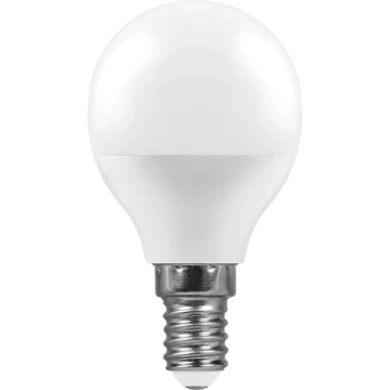 Лампа светодиодная Feron E14 11W 6400K Шар Матовая LB-750 25948