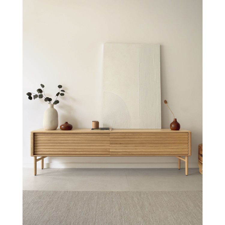Тумба под TV Lenon из древесины дуба 200 x 55 cm