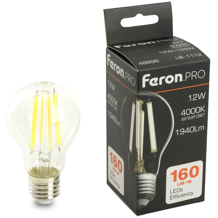 Светодиодная лампа Feron LB-1112 E27 12W 4000K 48896