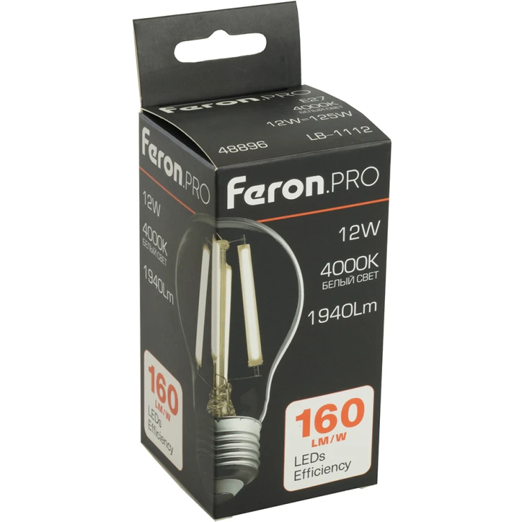 Светодиодная лампа Feron LB-1112 E27 12W 4000K 48896