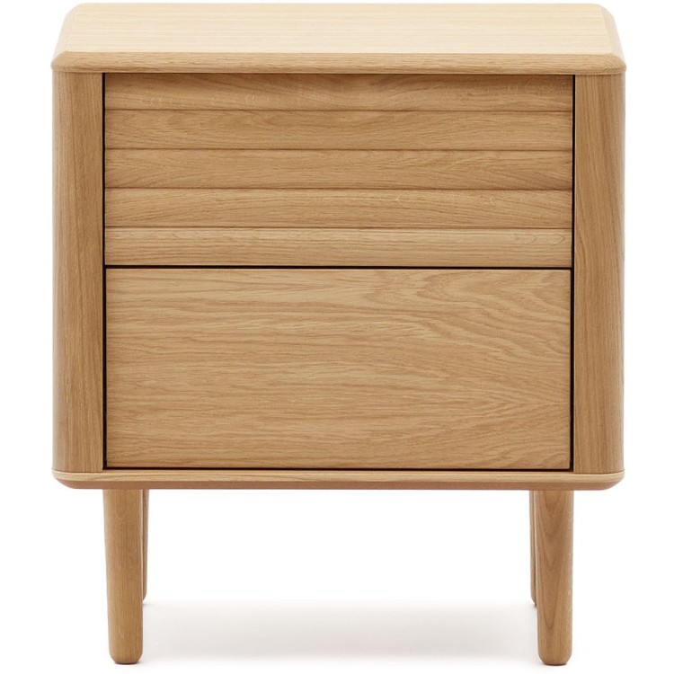 Lenon Тумбочка с 2 ящиками из шпона дуба 50 x 55 см