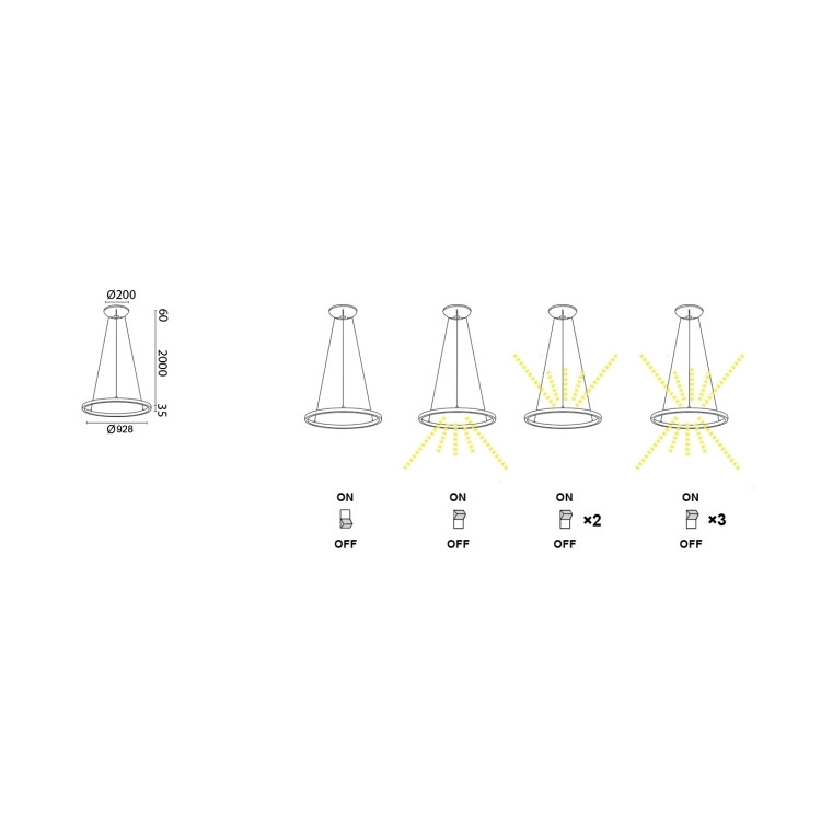 Подвесной светильник MANTRA RIUMAR 8677