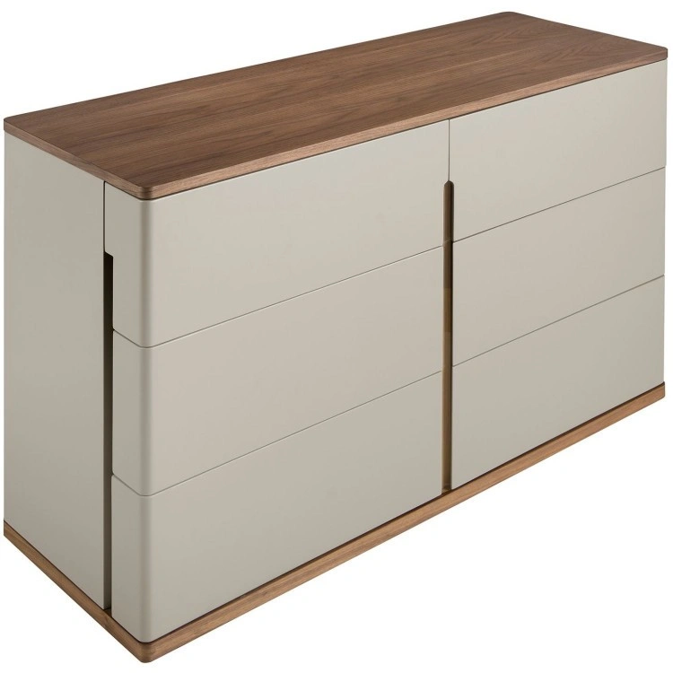 Комод  7168/MC2320DR из серого лака и орехового дерева