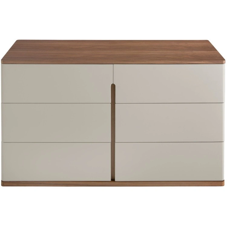 Комод  7168/MC2320DR из серого лака и орехового дерева