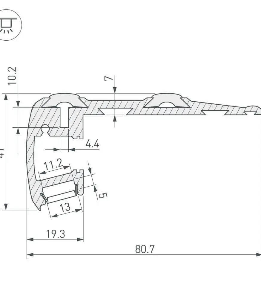 Профиль Arlight STEP-2000 BLACK 018507