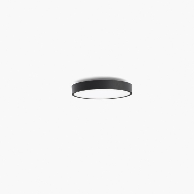 Потолочный светильник DOMIO Ш400 36W черный OPAL 3000K CRI80 CASAMBI