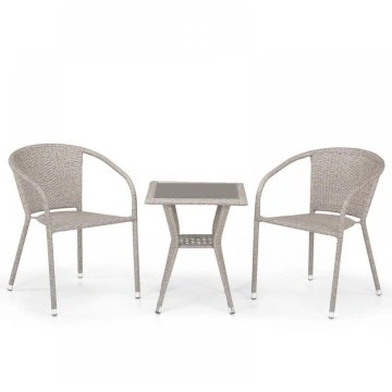 Комплект плетеной мебели T25C/Y137C-W85 Latte (2+1)