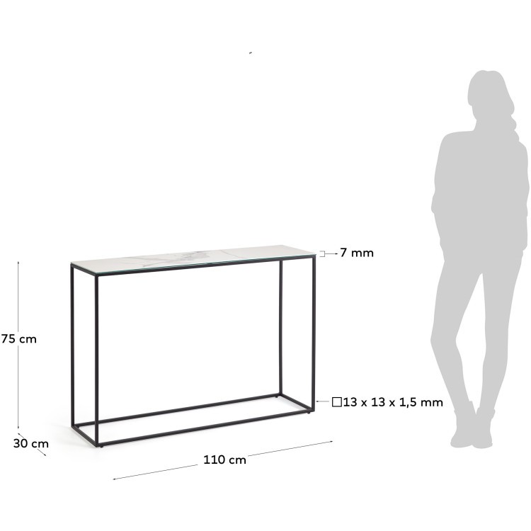 Консоль Rewena с керамической отделкой Kalos Blanco 110 x 75 см