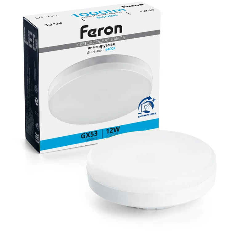 Светодиодная диммируемая лампа Feron LB-456 GX53 12W 6400K 51066