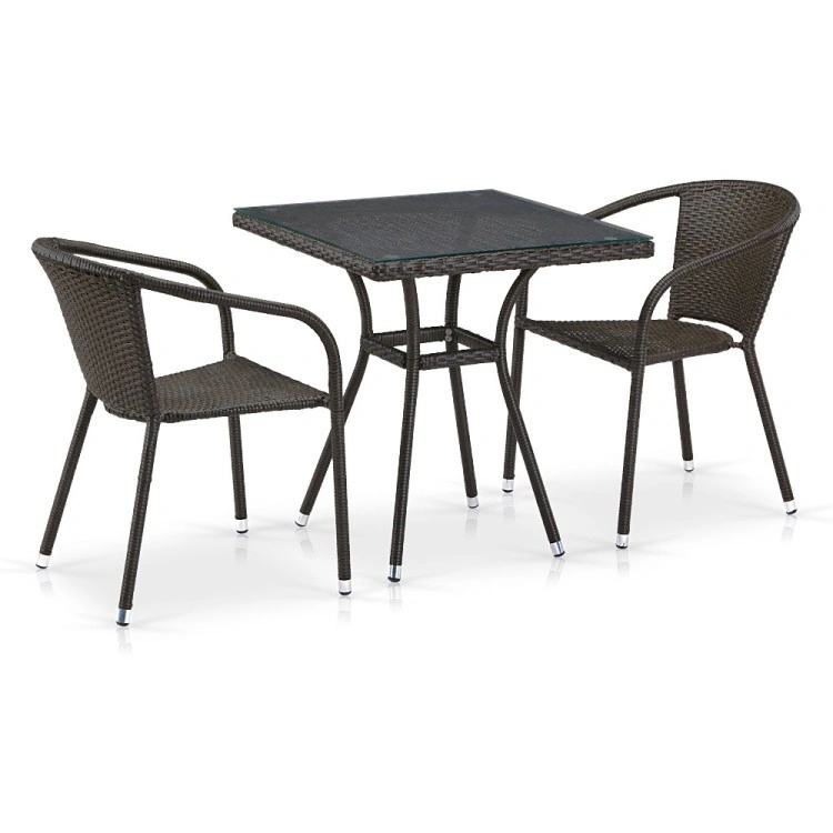 Комплект плетеной мебели T282BNT/Y137C-W53 Brown 2Pcs