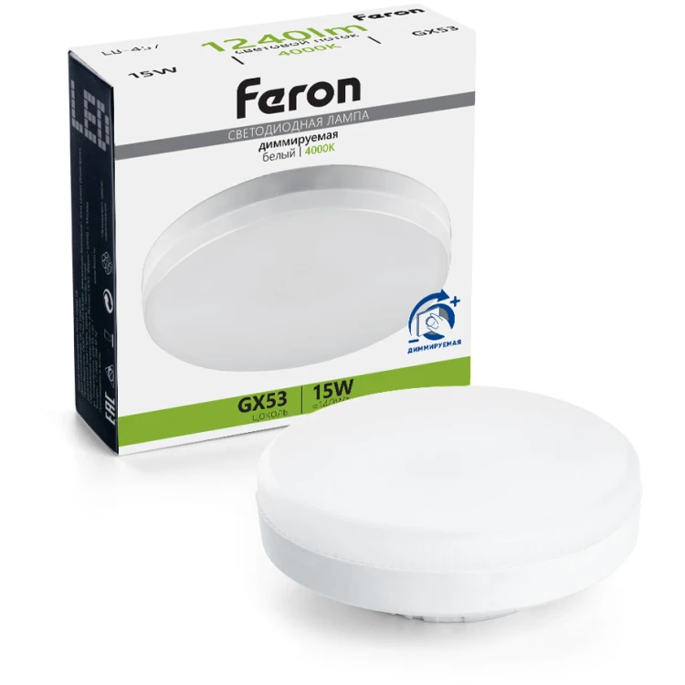 Светодиодная диммируемая лампа Feron LB-457 GX53 15W 4000K 51068