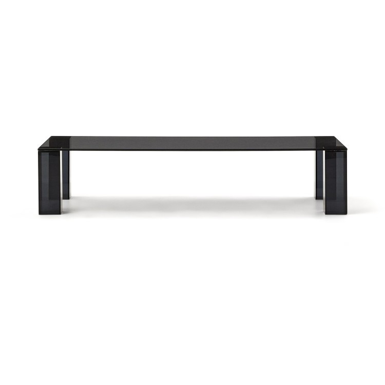 Журнальный столик Adularia из стекла темно-серого цвета 140 x 60