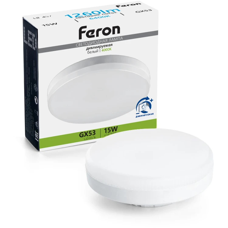 Светодиодная диммируемая лампа Feron LB-457 GX53 15W 6400K 51069