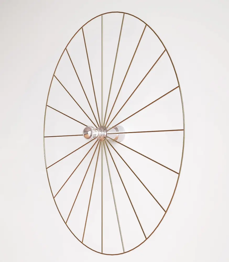 Бра Wheel 90 см хром + цоколь 5 см хром
