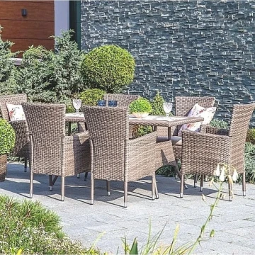 Комплект плетеной мебели AFM-195-6Pcs Beige (6+1)