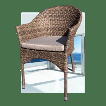 Плетеное кресло AFM-353CL Beige + подушка