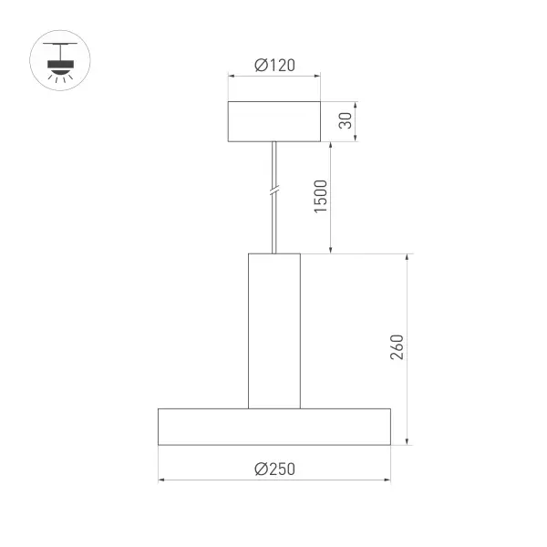 Подвесной светильник Arlight SP-Eric-R250-8W Day4000 035929